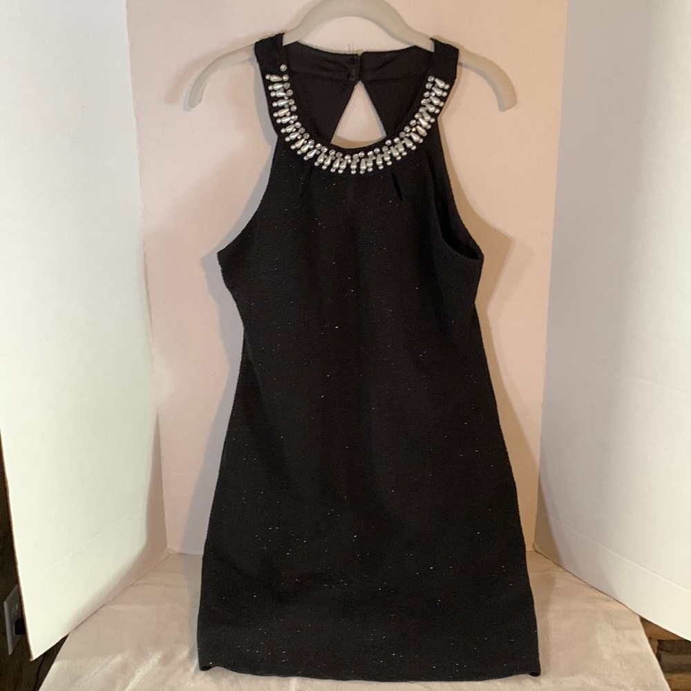Juniors Size 13/14 Short Black Glitter Dress by Teeze Me
